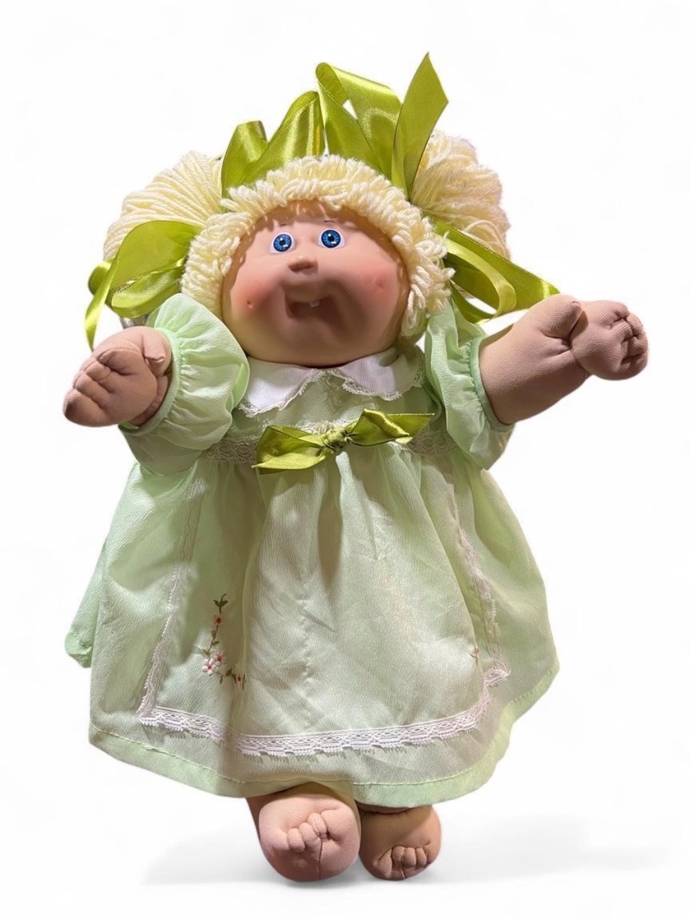 Vintage 80s Toothy Mold #5 Cabbage Patch Kids Doll ~ Blonde Blue Eyes